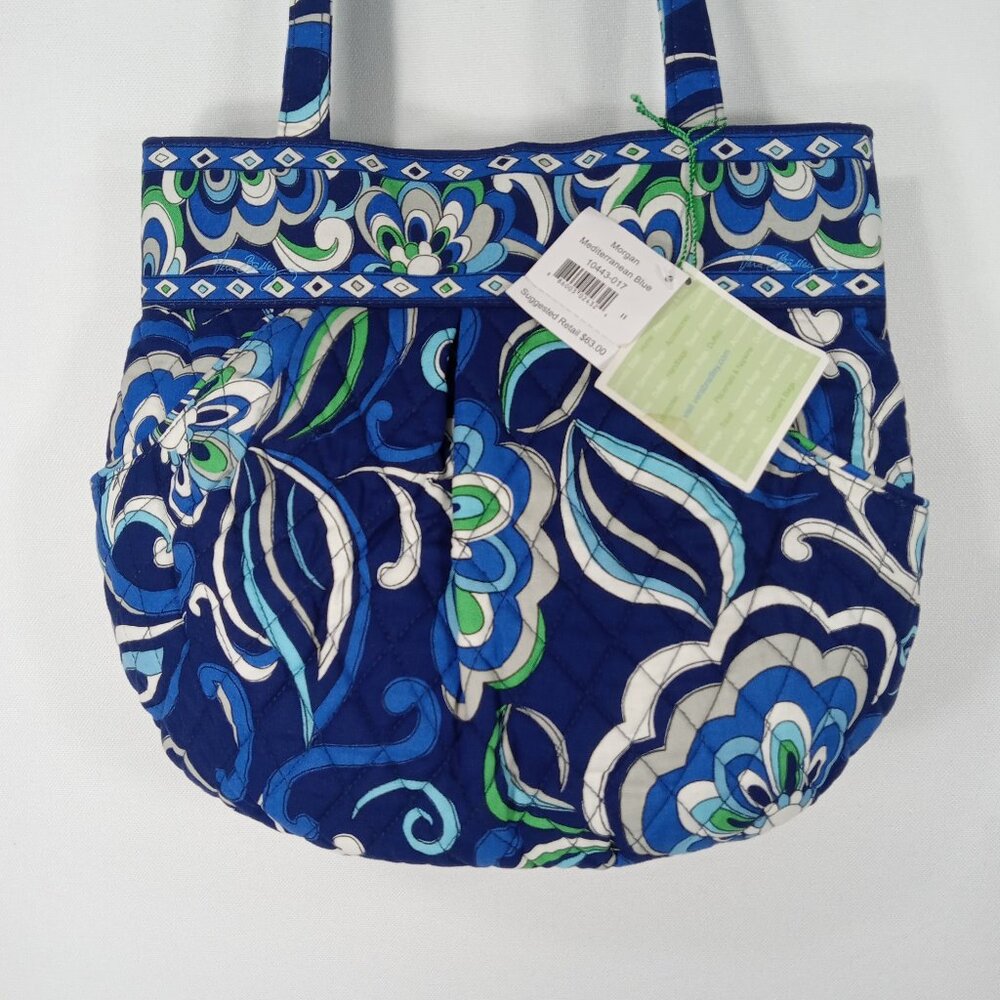 VERA BRADLEY Mediterranean Blue Medium Shoulderbag *NWT - Picture 7 of 14